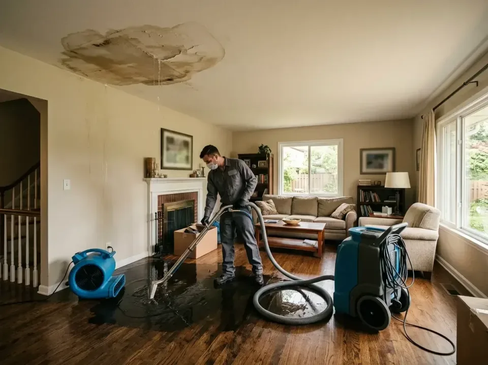attic-pipe-burst-ceiling-drip-008 — frequently asked questions, Water Damage Restoration & Carpet Care in Evansville, WI